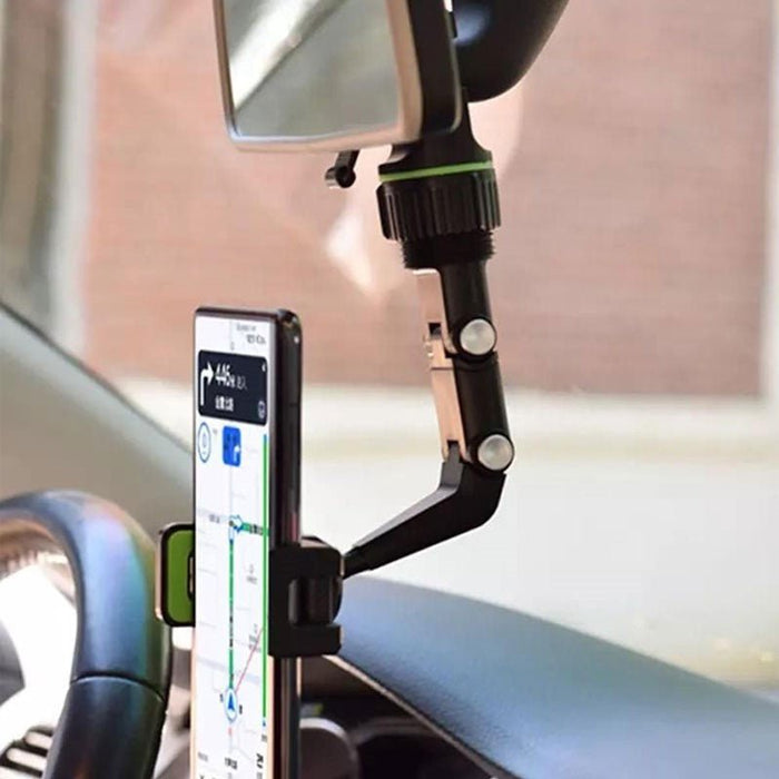 360 Degree Universal Rear View Mirror Phone Holder For All Smart Phones - مثبت الهاتف - Shopzz