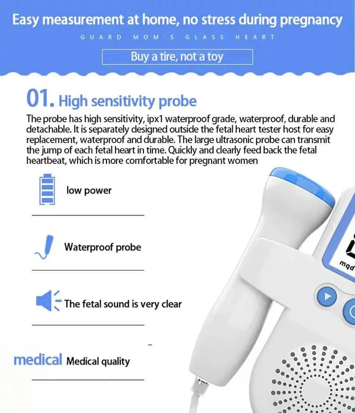 Fetal Doppler Heart Rate Monitor - جهاز مراقبة نبض الجنين Shopzz