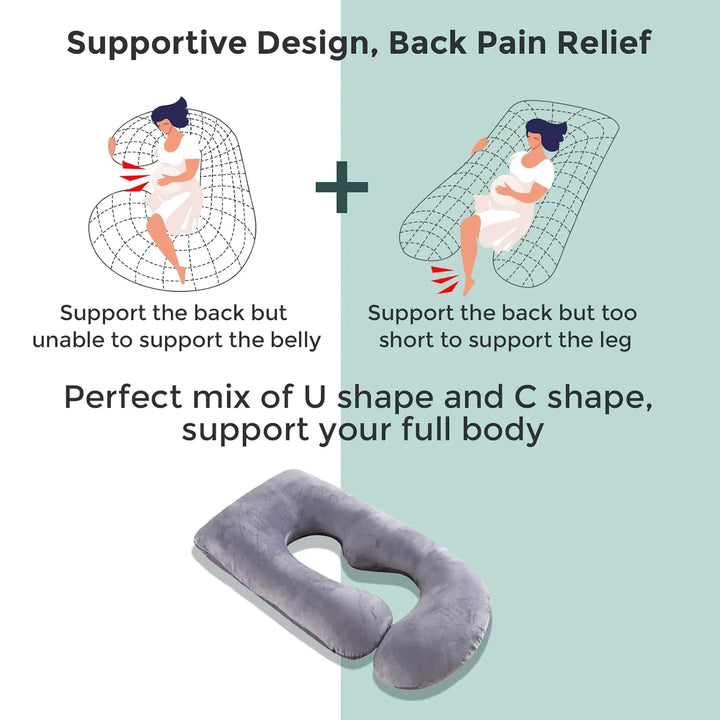 U Shaped Pregnancy Pillow  -  Uوسادة الحمل على شكل Shopzz