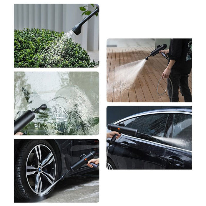 Baseus Dual Power Portable Electric Car Wash Spray Nozzle - باسيوس جهاز لغسيل السيارات - Shopzz