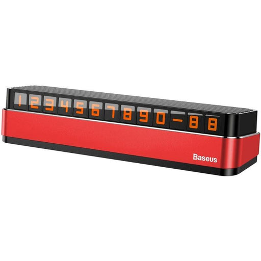 Baseus Moonlight Box Series Temporary Parking Number Plate – Red - باسيوس جهاز لاظهارالرقم - Shopzz