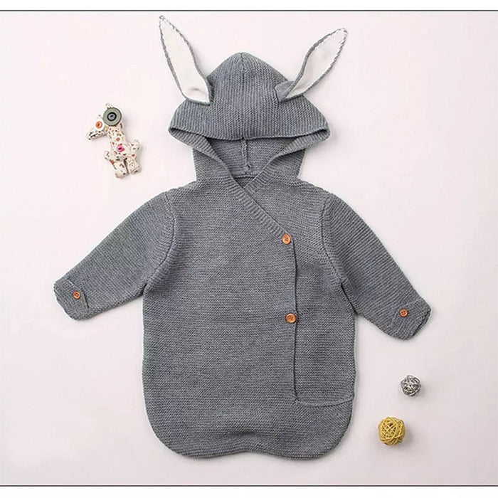 Gray Baby bunny Romper - Shopzz