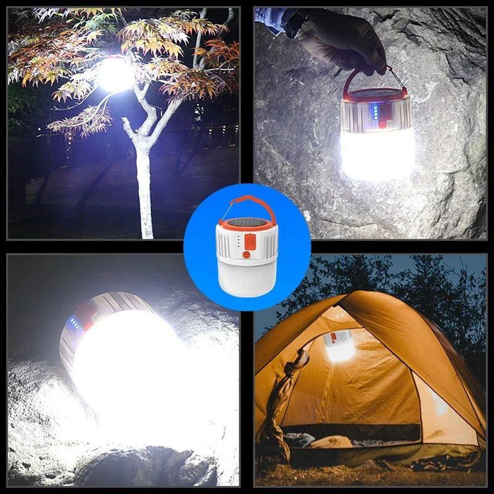 Multifunction Solar Colorful Camping Lights Portable Home Lighting Waterproof Luminous (black) - مصباح متعدد الاستخدامات اللون الاسود - Shopzz